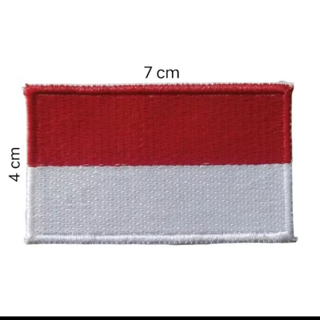 Logo Patch Bordir Bendera Indonesia Emblem Badge Custom logo aksesoris tempel Fashion Atribut seraga