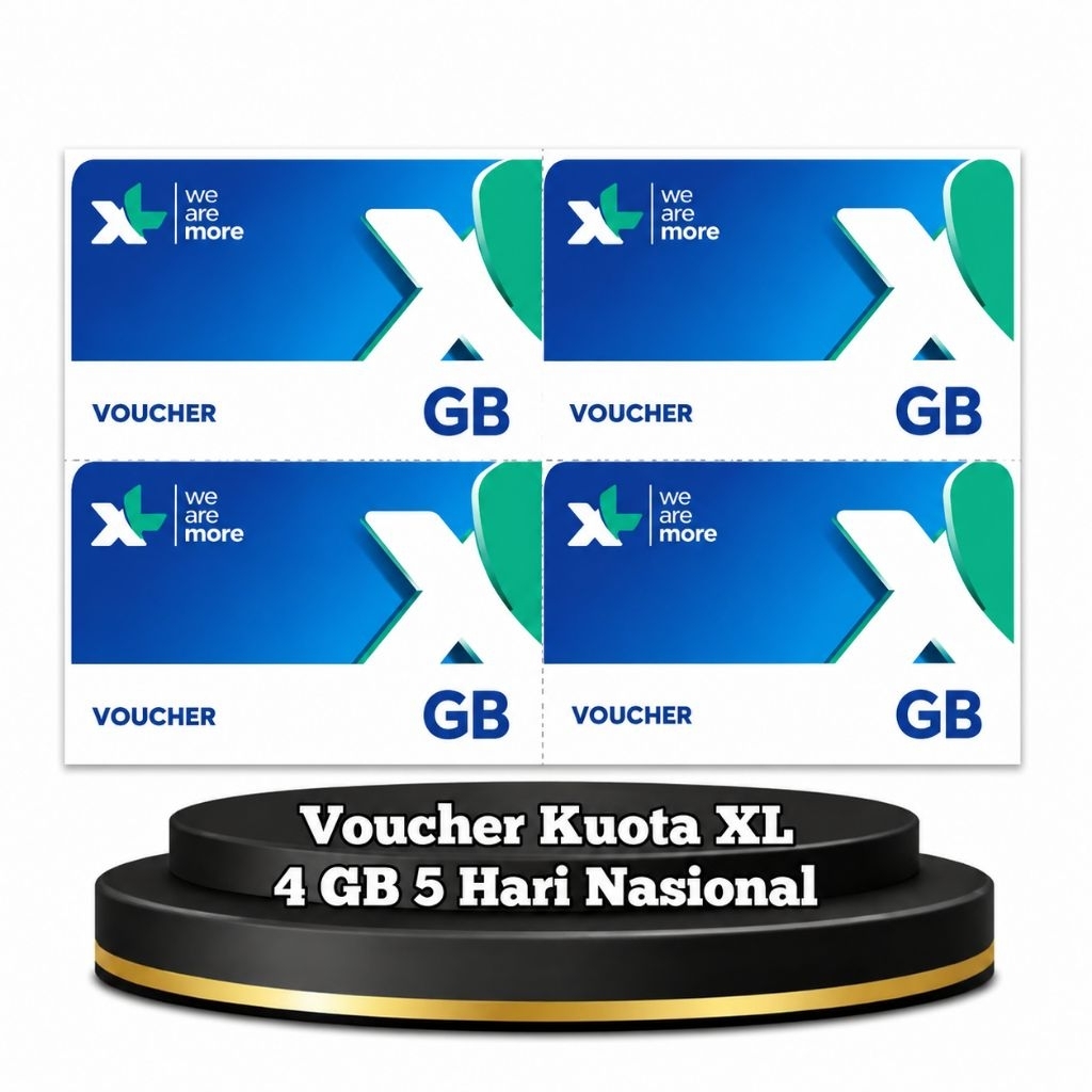 Voucher kuota XL 4 GB 5 Hari Nasional / Voucher kuota murah / kuota harian / Voucher kuota