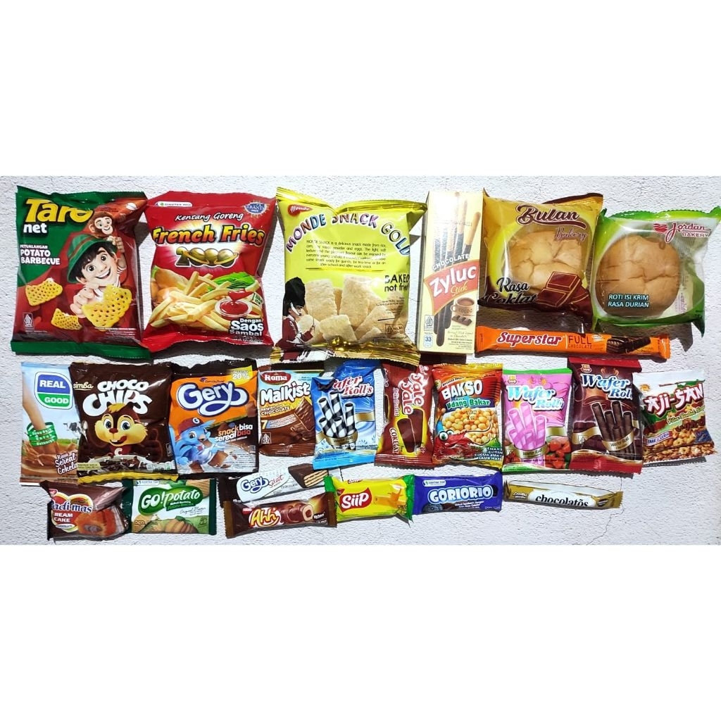paket jajanan cemilan snack isi 24 pcs