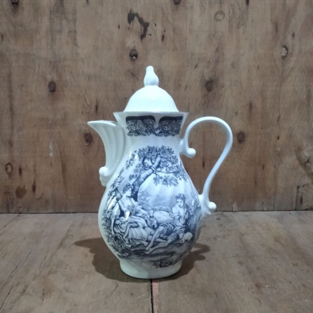 Teko keramik tea/coffee Merk Nori toki Japan jadul antik vintage lawas kuno
