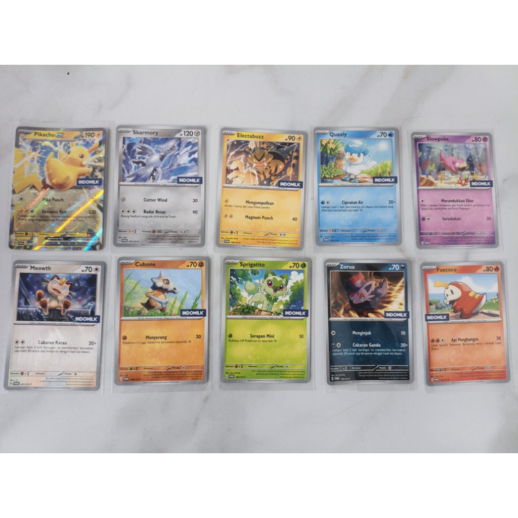 1set kartu pokemon promo pikachu indomilk
