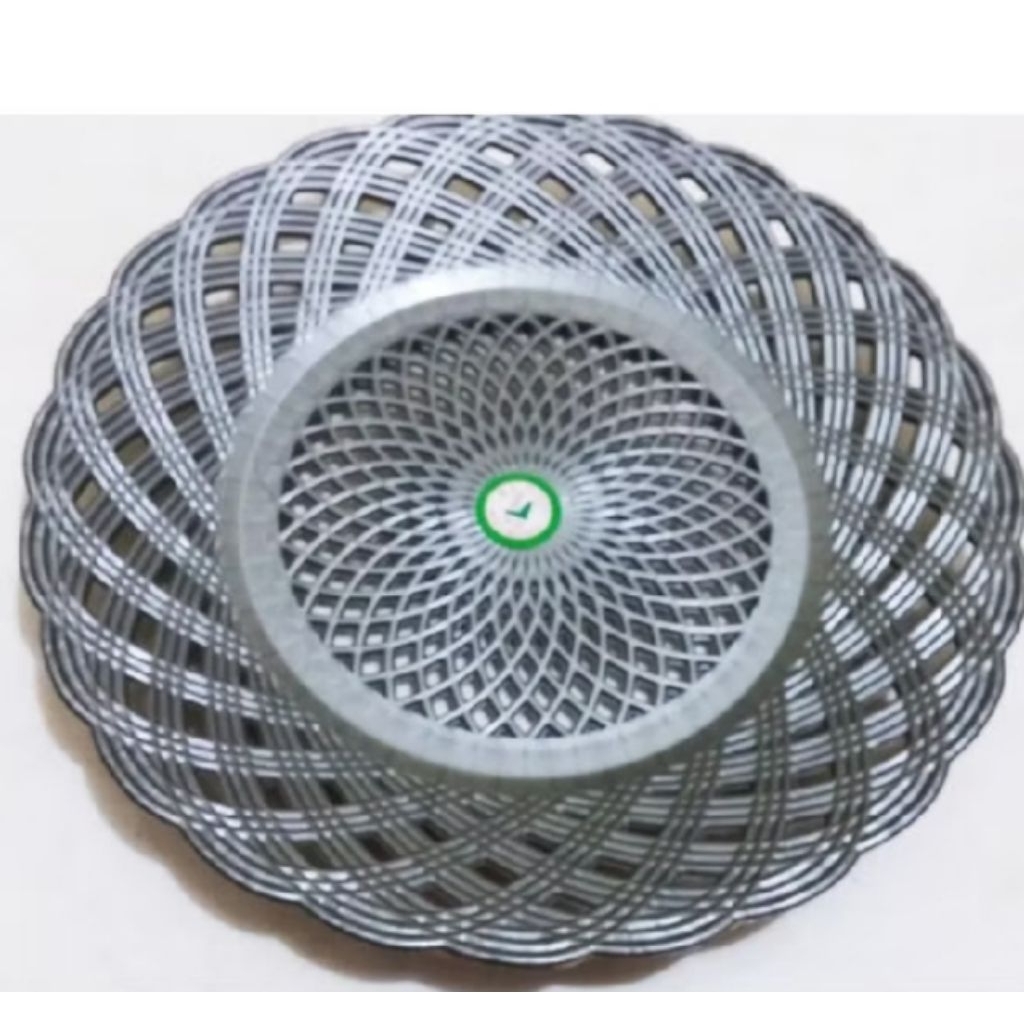 Piring Lidi Anyam Plastik / Piring Rotan estetik Classic / 1 Lusin 12 PCS
