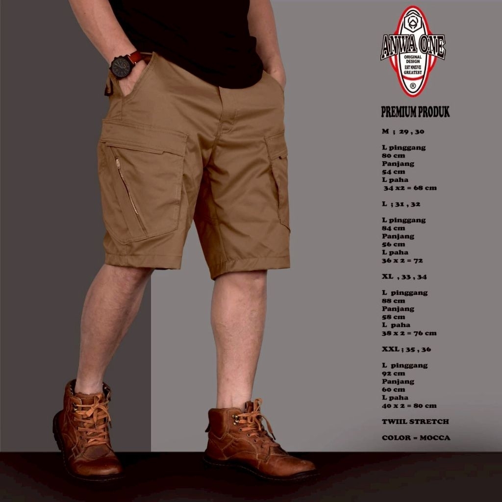Celana Taktikal Pendek Pria Outdoor,Celana Taktikal Pendek Pria Original Anwa One Outdoor Premium Ba