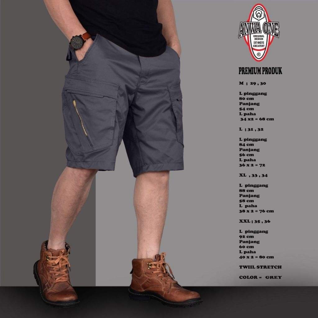Celana Pendek Pria Taktikal Tempur Outdoor Original Anwa One Best Seller Terlaris, Celana Taktikal P