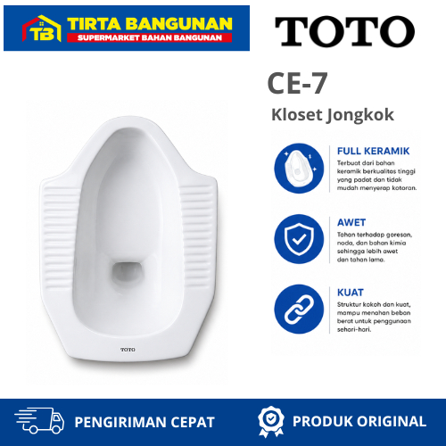 TOTO WC JONGKOK CE7 CLOSET KLOSET TOILET JONGKOK WARNA IVORY BEIGE GREEN PINK PASTEL DLL