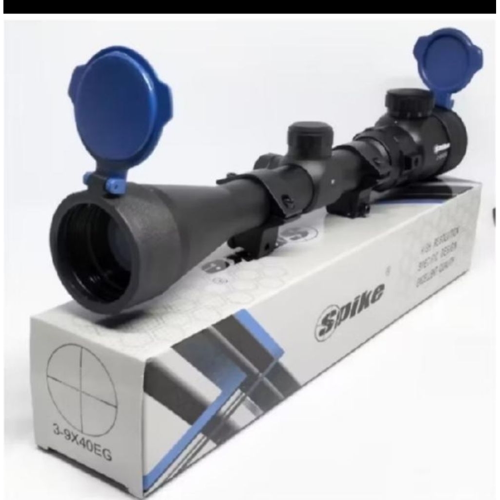 Teleskop Senapan Angin Bushnel BSA Reticle HK 3-9x40 Tutup flip Biru Tahan Getaran
