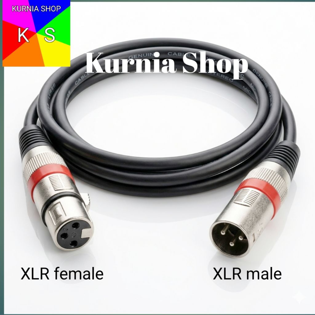 Kabel jack XLR Male to Female