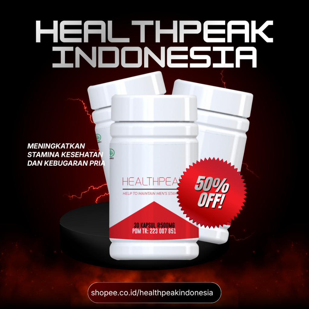 Healthpeak Paket Hemat 3 Botol - Membantu Meningkatkan Stamina, Energi, dan Vitalitas Pria Dewasa