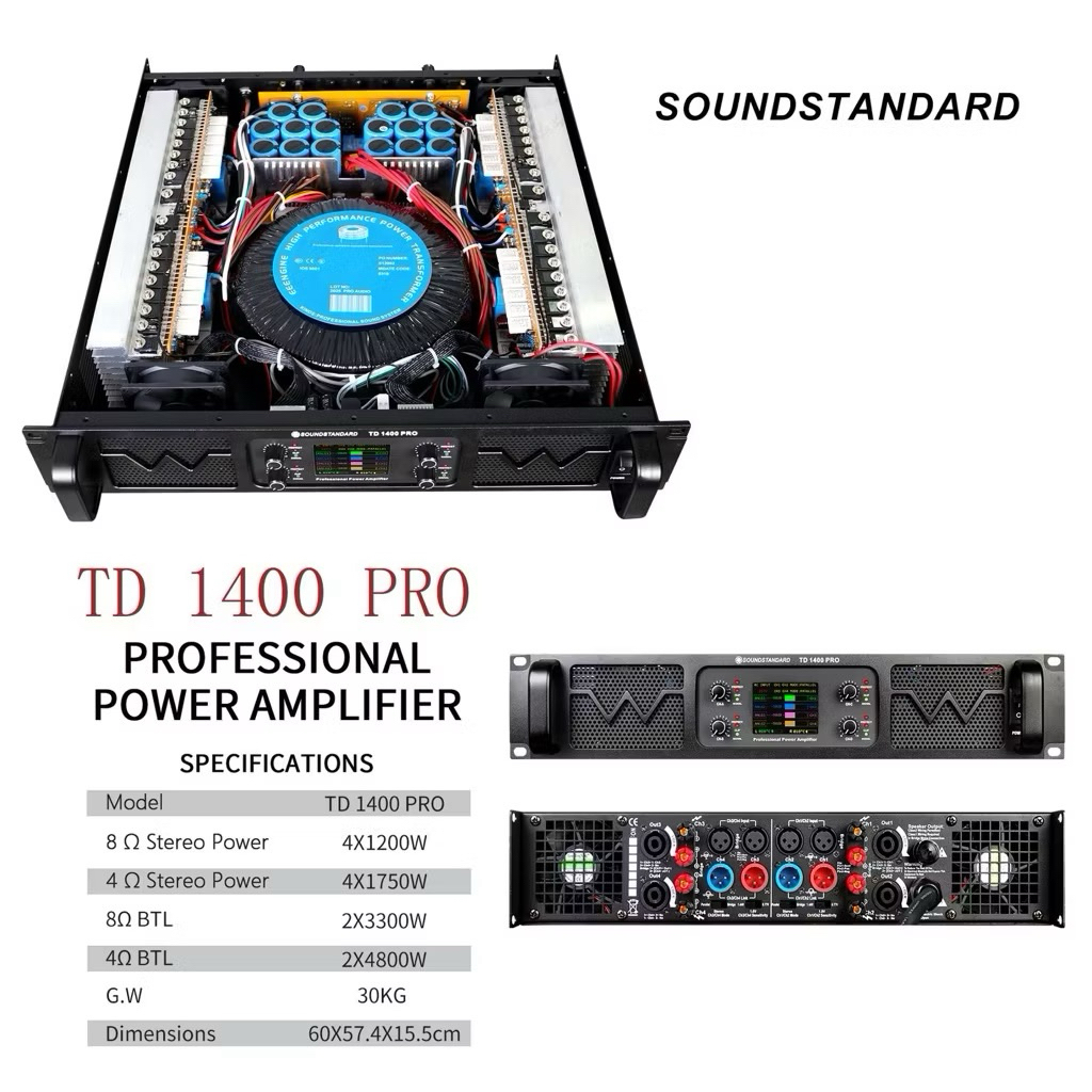 power amplifier soundstandar td1400pro 4 channel soundstandar TD1400 PRO