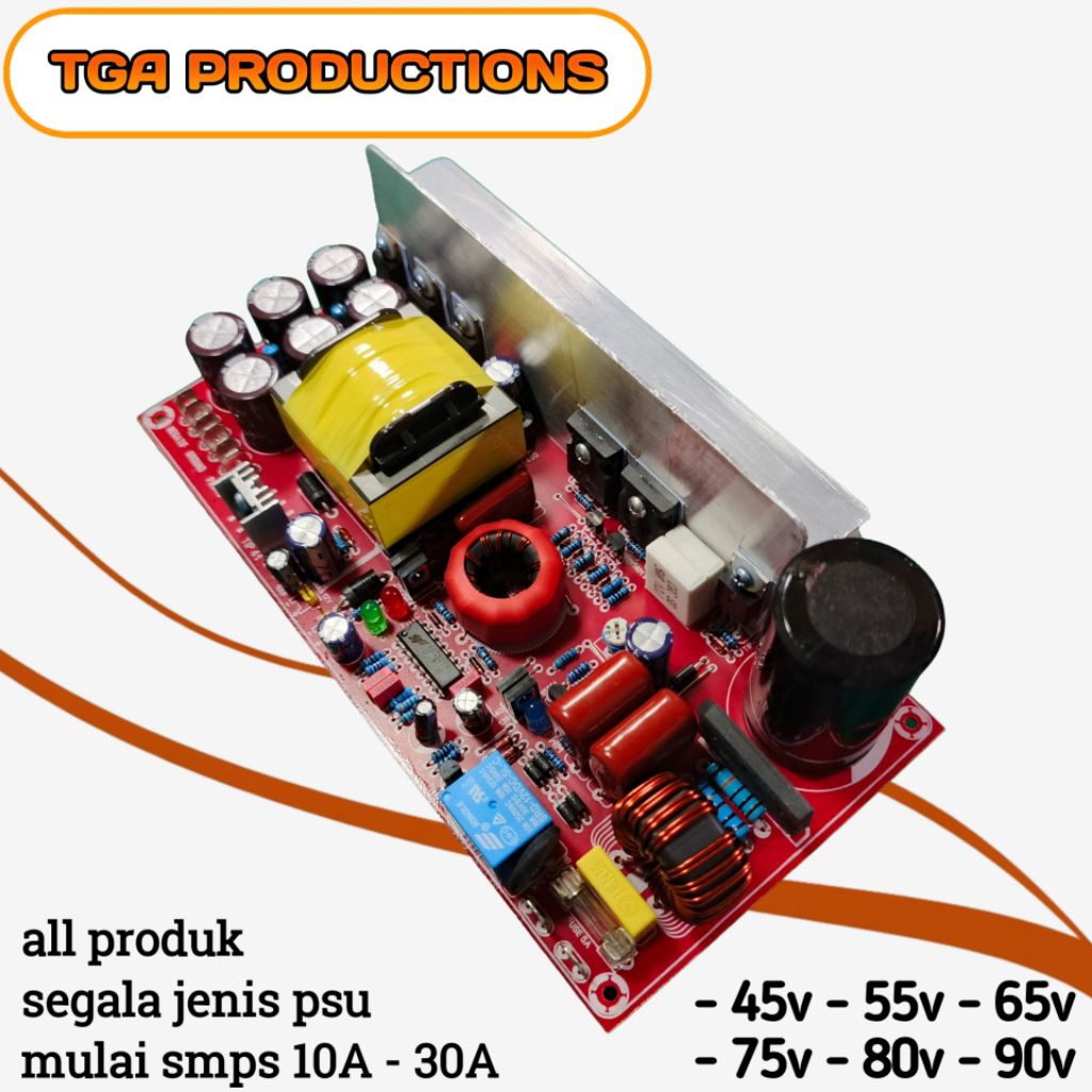 Power Supply Psu Smps HB ocp 20a Daya 2500watt ct 45-90volt halfbridge trafo suplay 10a - 15a - 20a 