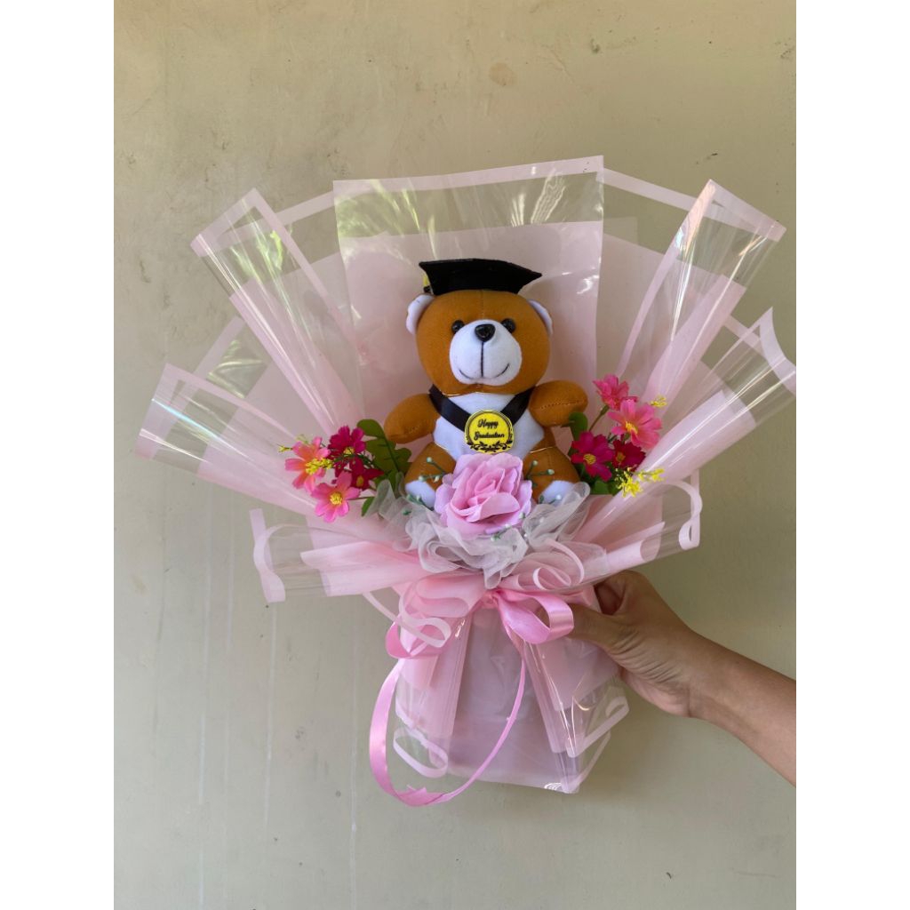 Buket boneka/Buket wisuda/buket boneka wisuda murah/kado wisuda