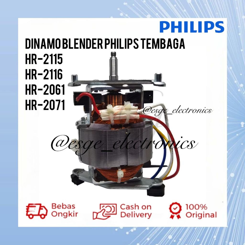 DINAMO BLENDER PHILIPS TEMBAGA ASLI TINS HR-2115 HR-2116 HR-2061 HR-2071 HR 2115 2116 2061 2071