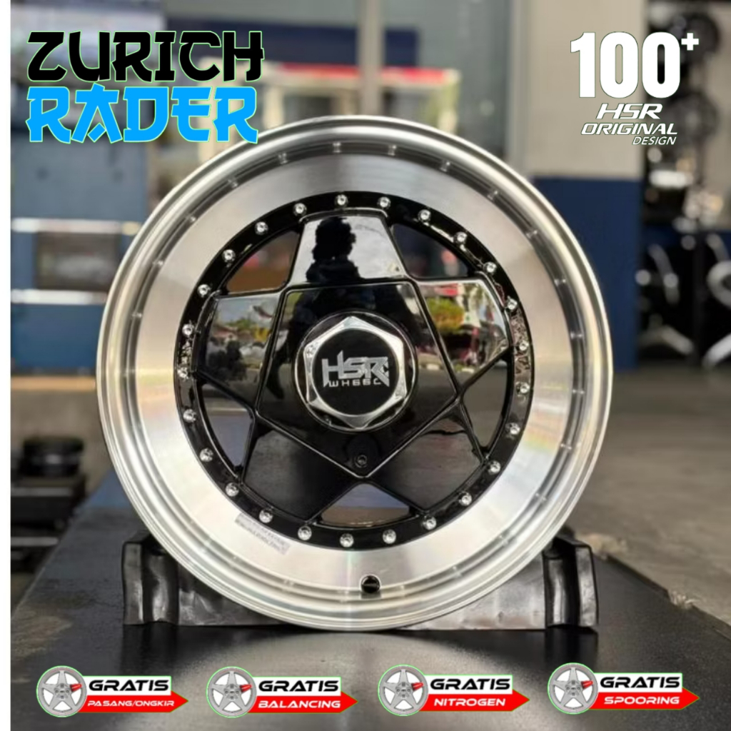 VELG DAN BAN PAKET MURAH CELONG RING 15 HSR AACHEN LEBAR 75/85 LUBANG BAUT 4X100 4X114,3