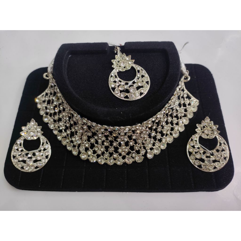 KALUNG CHOKER INDIA // SET KALUNG INDIA SILVER // BRIDAL SET // PERHIASAN INDIA SET LENGKAP
