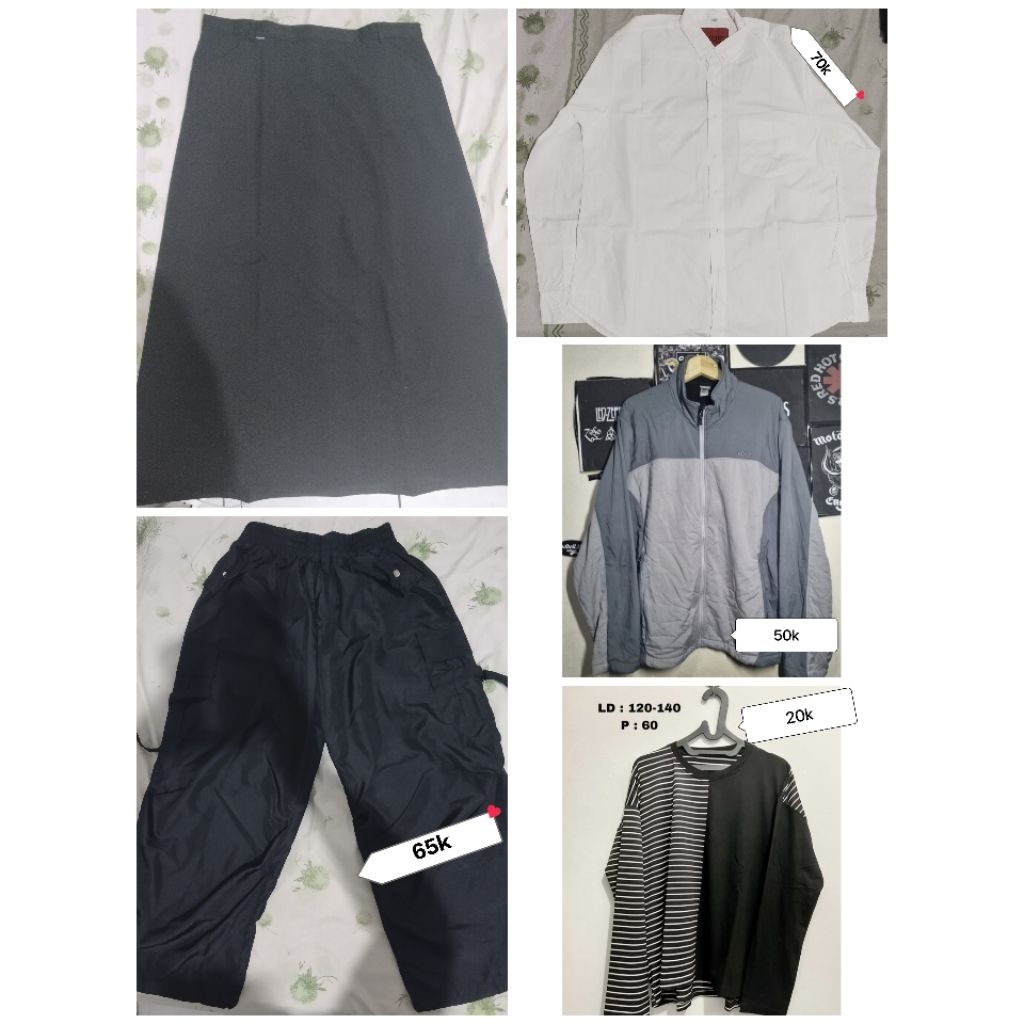 (BACA DESC) Preloved LIKE NEW pakaian wanita pria baju kemeja kerja putih formal rok hitam cari kerj