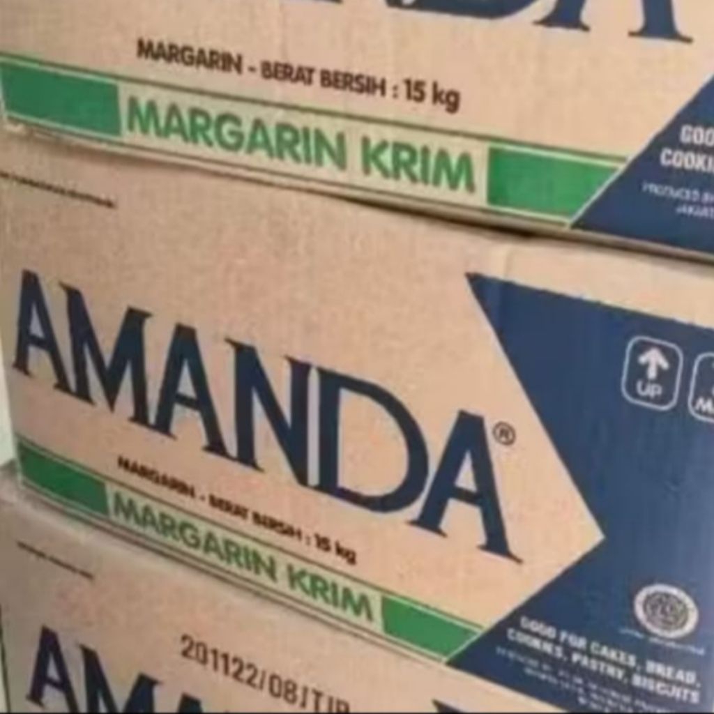 mentega Amanda margarine cream kemasan @15kg