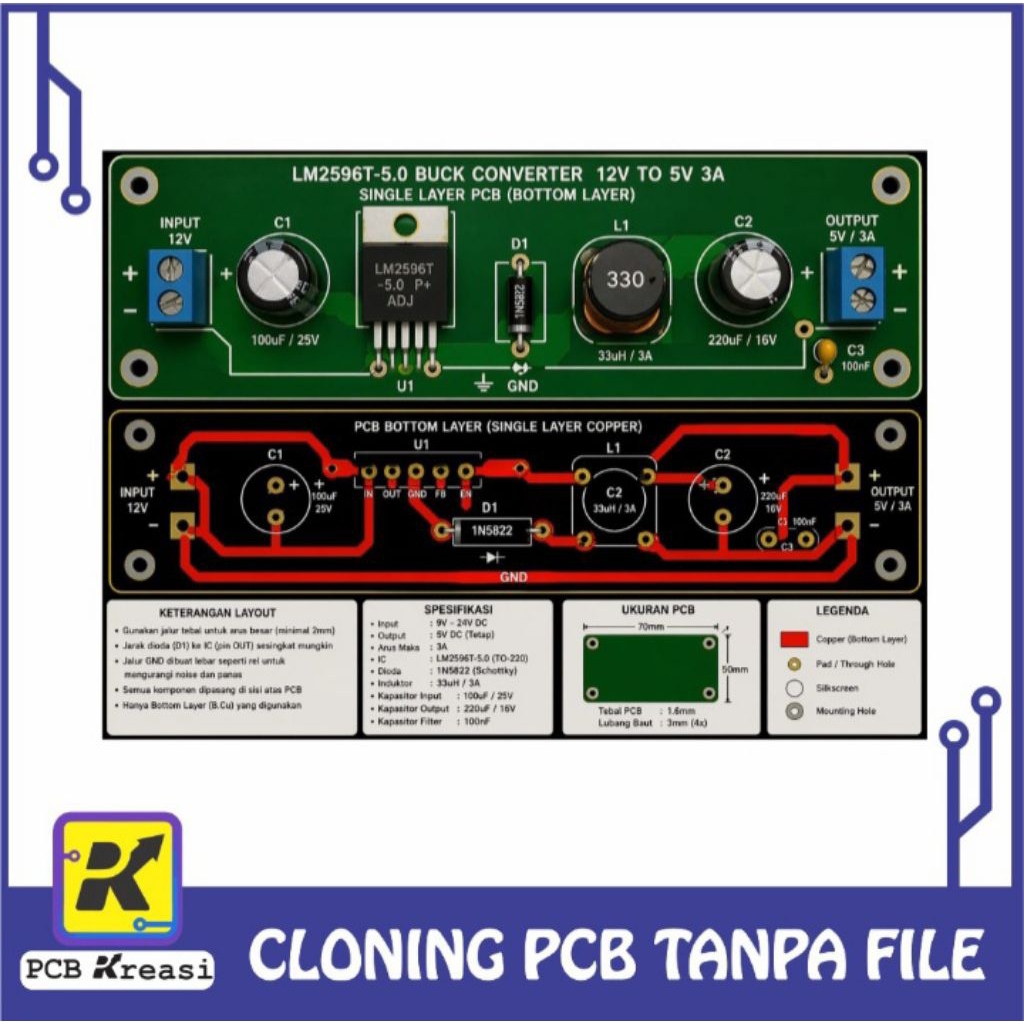 Jasa Cloning PCB Tanpa File Cetak Kloning PCB Tanpa File Single Double Layer