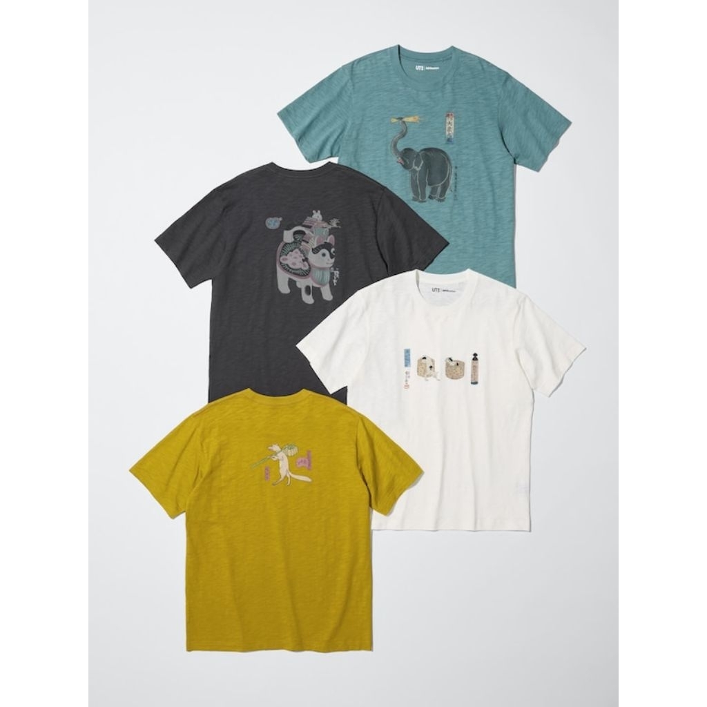 UNIQLO Kaos UT Hokusai Ukiyo E Archive Lengan Pendek Tshirt ORIGINAL