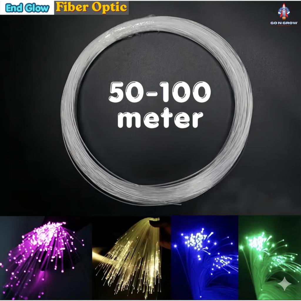 Kabel Fiber Optik Lampu Fiber Optic End Glow 50-100 Meter Untuk Plafon Rumah/Mobil PMMA Fiber Optic 