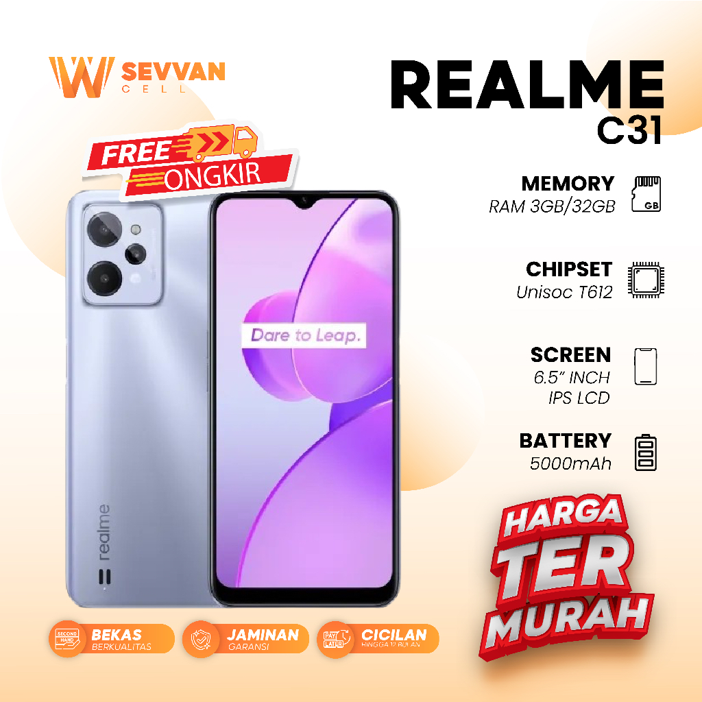 Handphone Realme C31 Ram 3 32 GB