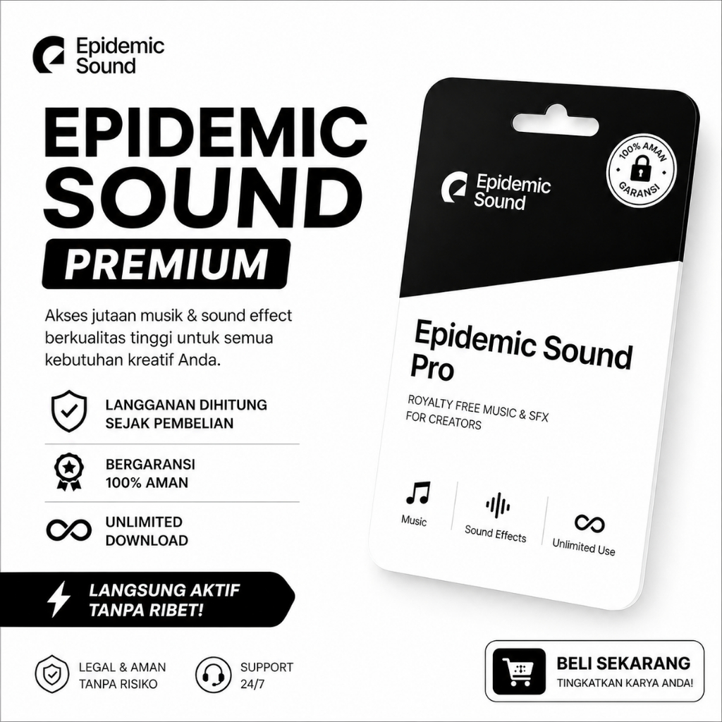 Epidemic Sound Premium Lifetime Garansi 100%
