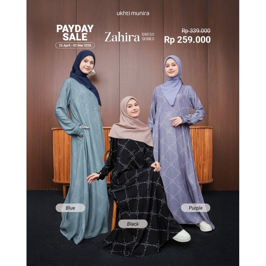 Gamis ZAHIRA | Gamis Rayon Twill Luxury | Gamis by UKHTI MUNIRA [ORIGINAL]