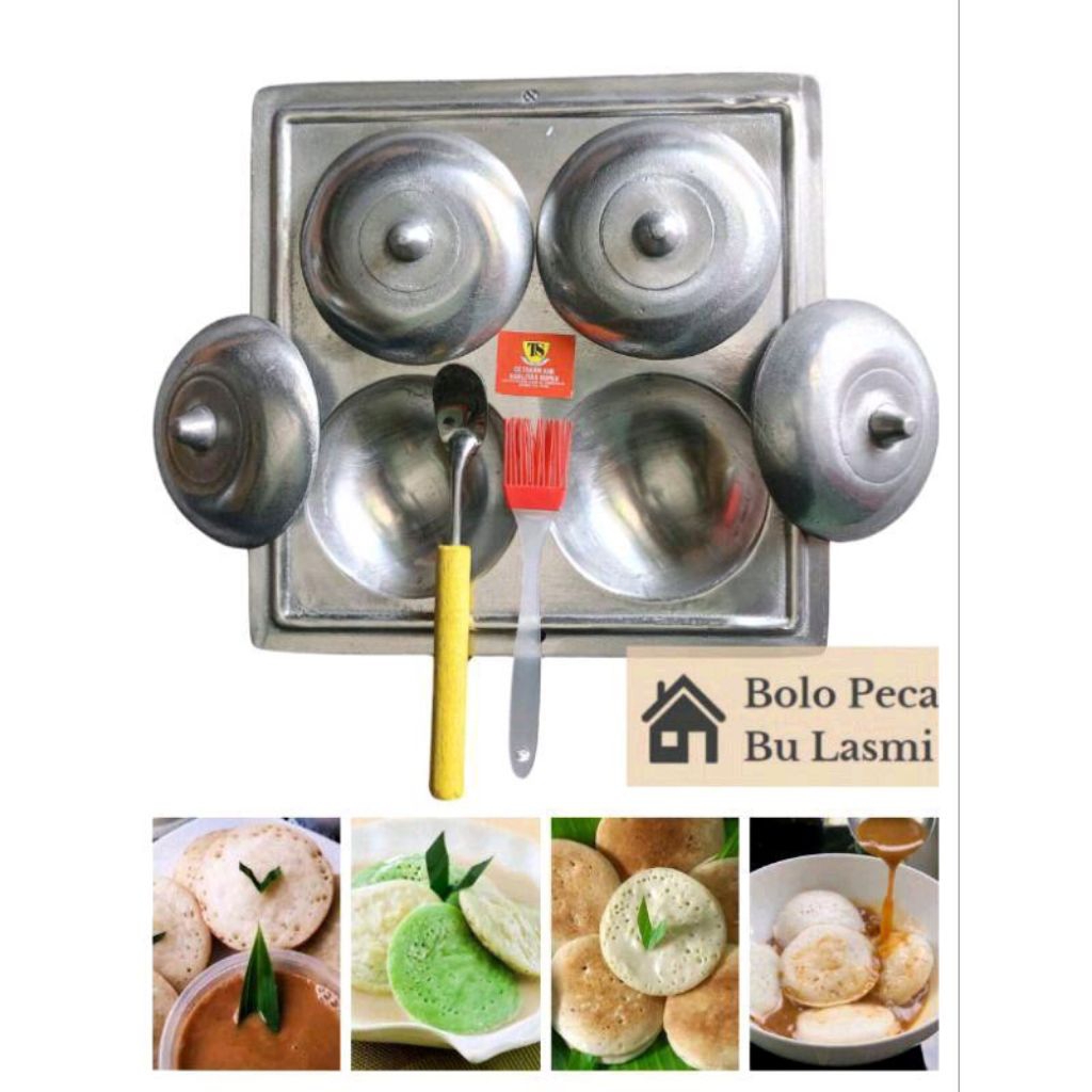 BL - CETAKAN KUE CUCUR SERABI SURABI BANDUNG ANTI LENGKET 4 LUBANG / CETAKAN SERABI SURABI SOLO BAND