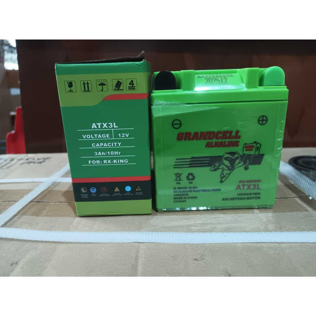 AKI MOTOR KERING |AKI ALKALINE GRANCELL YAMAHA RX-KING ATX3L