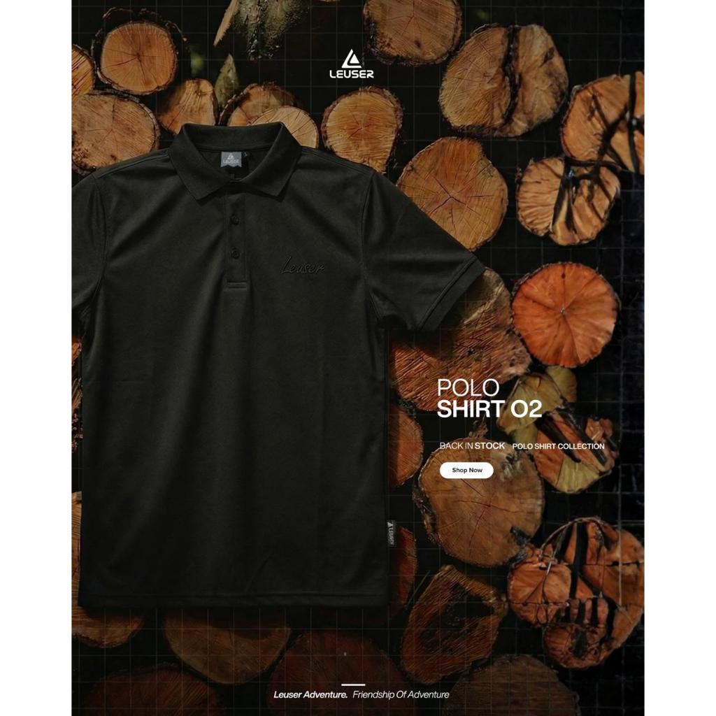 POLO SHIRT LEUSER 02 BLACK  LEUSER
