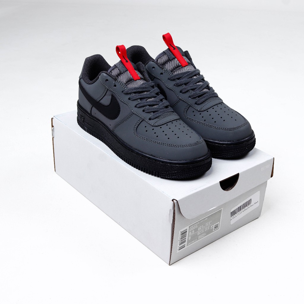 (FTBX) Sepatu Sneakers Nike Air Force 1 Low Anthracite Grey Black