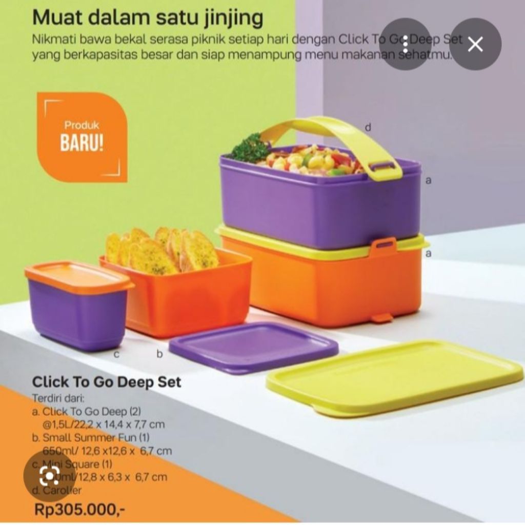 Click To Go Deep Set Tupperware