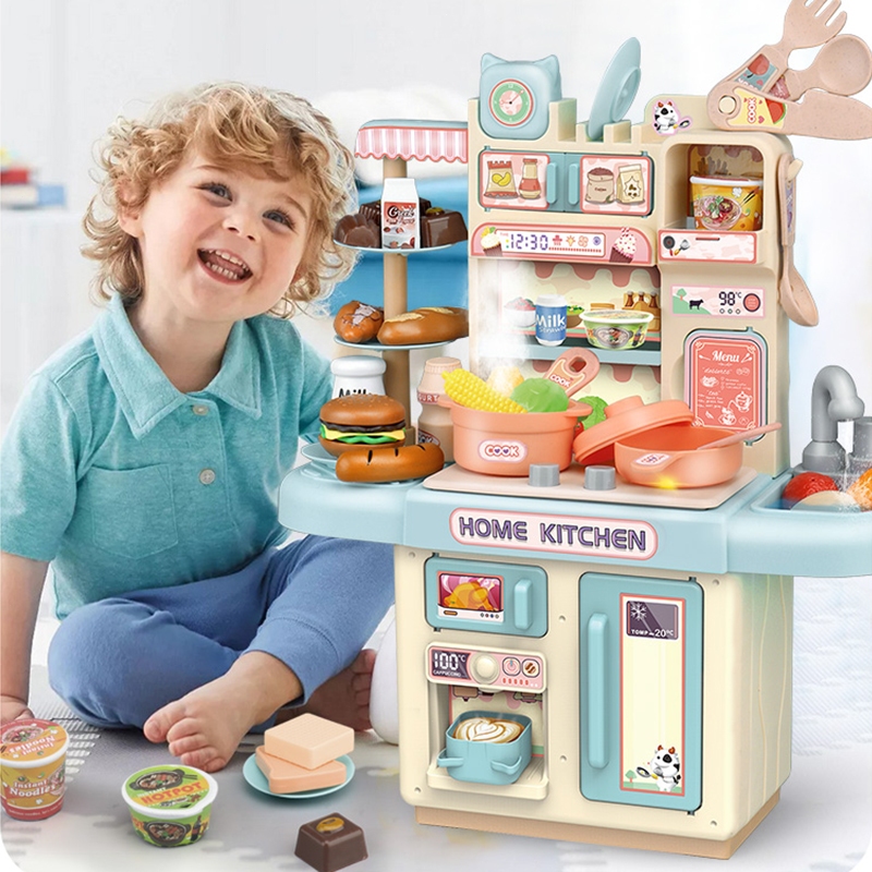 Mainan Kitchen Set Jumbo dengan Wastafel Mainan Anak Spraying Mist Kitchen Mainan Dapur Anak Kitchen