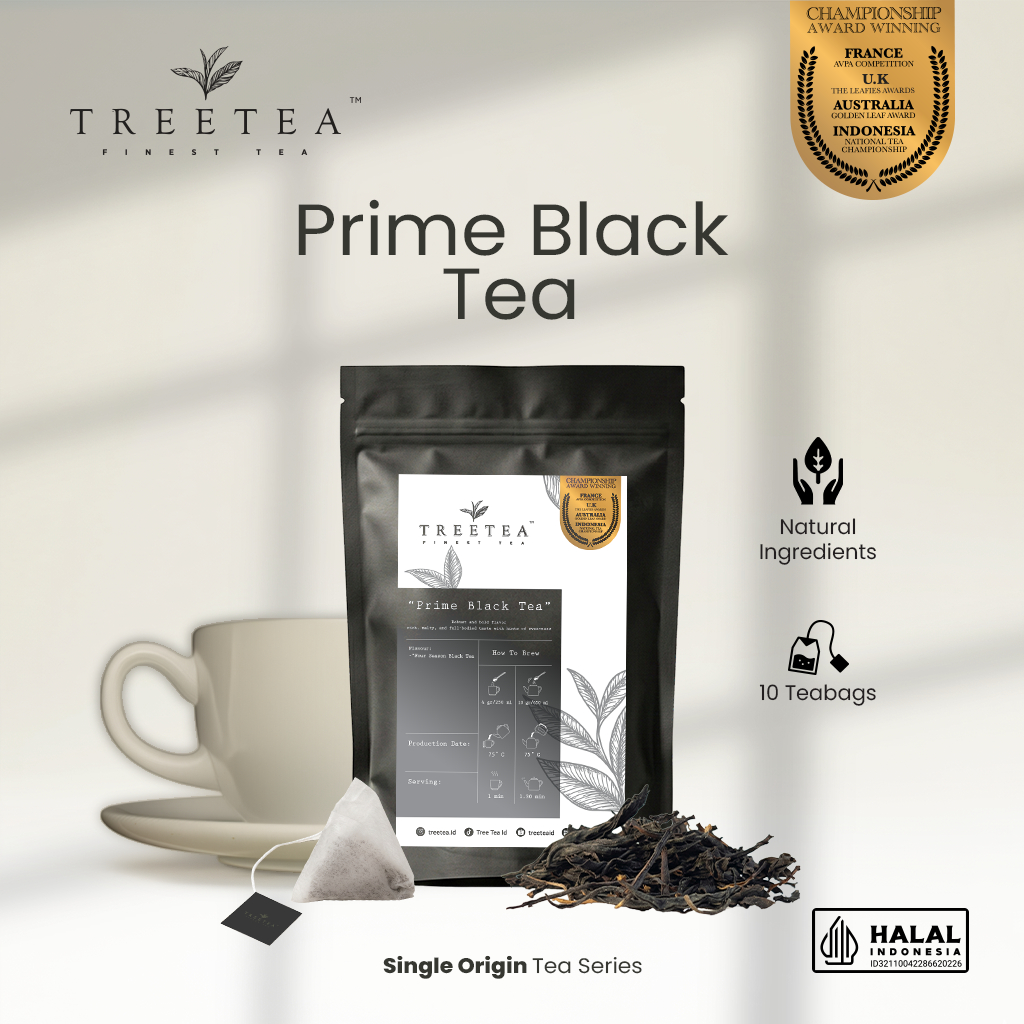 TreeTea - Prime Black Tea Artisan Tea Premium (Tea Bags Isi 10) | Teh Hitam Premium