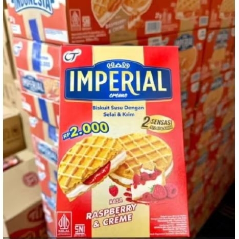 Biskuit imperial cream raspberry
