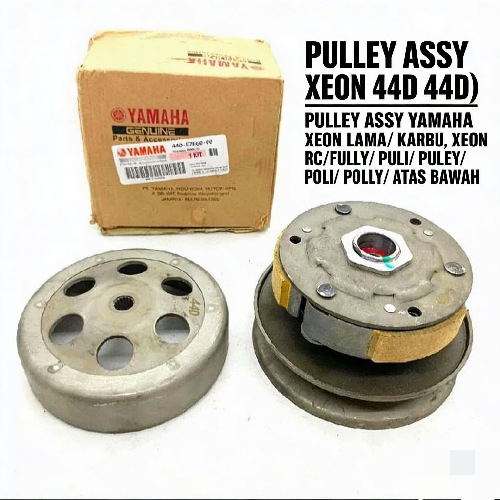 PULLEY ASSY YAMAHA XEON LAMA/ KARBU, XEON RC/FULLY/ PULI/ PULEY/ POLI/ POLLY/ ATAS BAWAH PULLEY ASSY