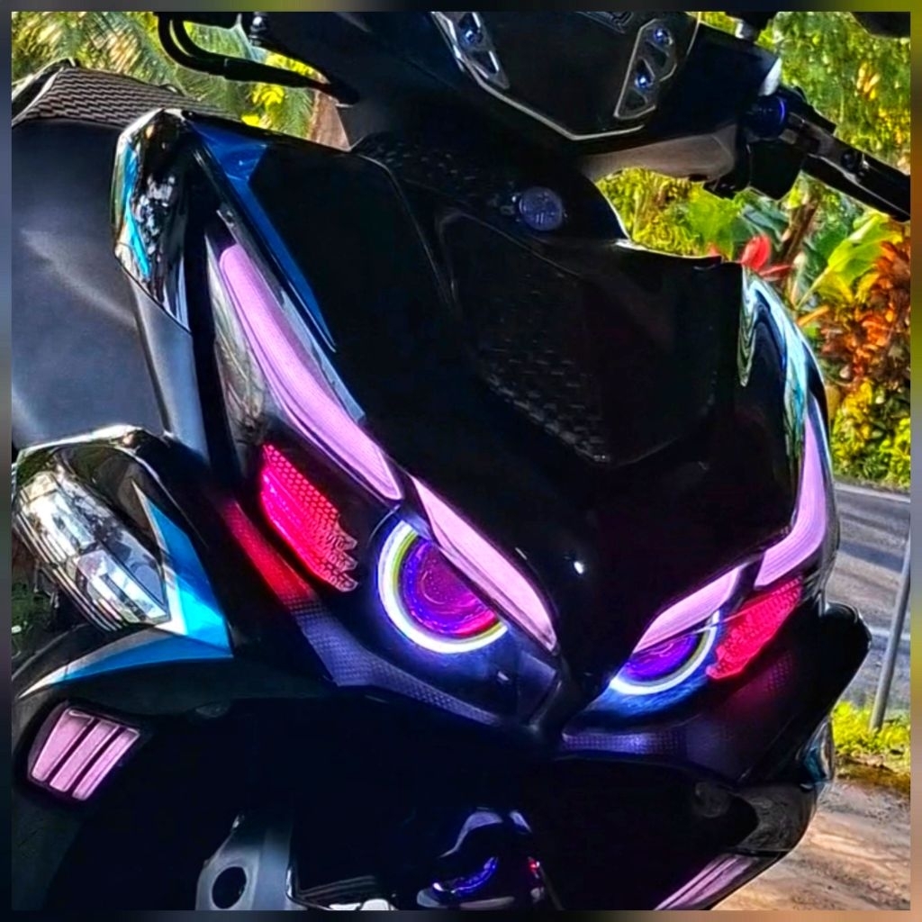 BILED SET HEADLAMP SET LAMPU DEPAN SET CUSTOM BILED AES EXPERIENCE BULLAES LAMPU ALIS RGB SEIN RGB Y