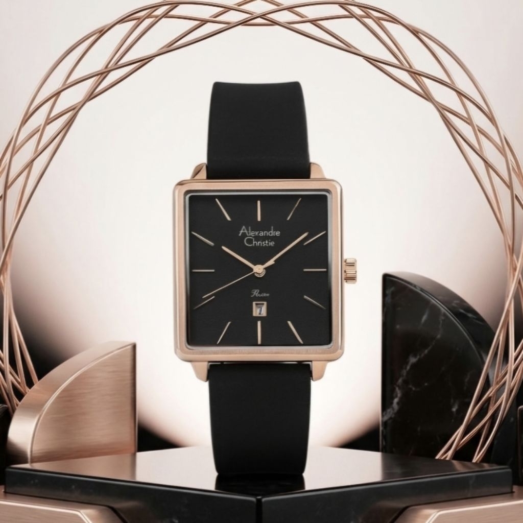 (New) Alexandre Christie 2810 Rosegold Black Cewe