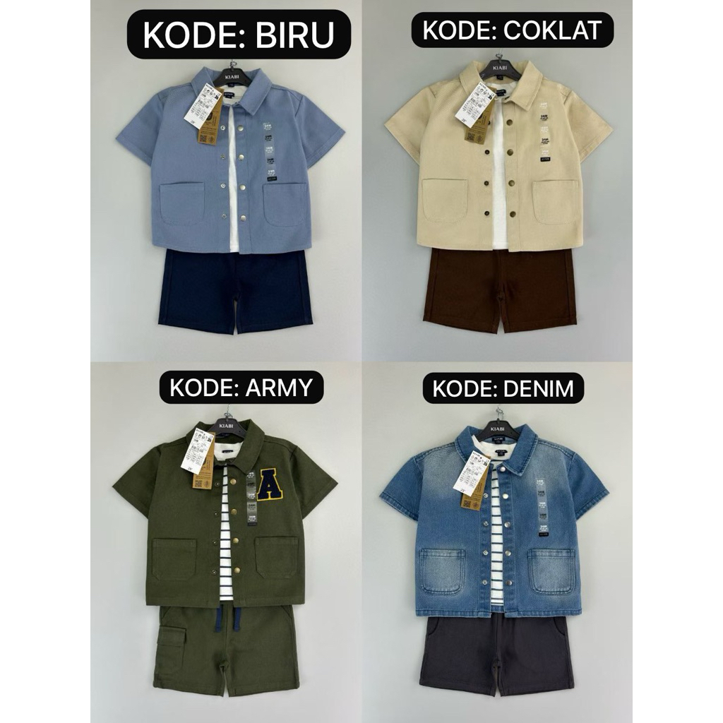 • BABYLURAIN • Kiabi 3in1 Set Anak Laki Laki Chinos Outer