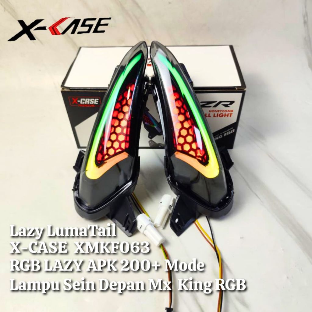 Lampu Sein Depan Mx King Lazy RGB 200+ Mode Xcase