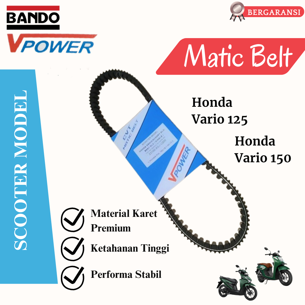V-BELT Only BANDO V Power Untuk Sepeda Motor Vario 125 & Vario 150