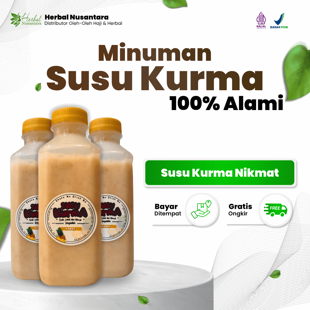 Susu Kurma Asli Minuman Sehat Tanpa Gula Tambahan ASI Booster Segar Alami High Fiber Rendah Kalori