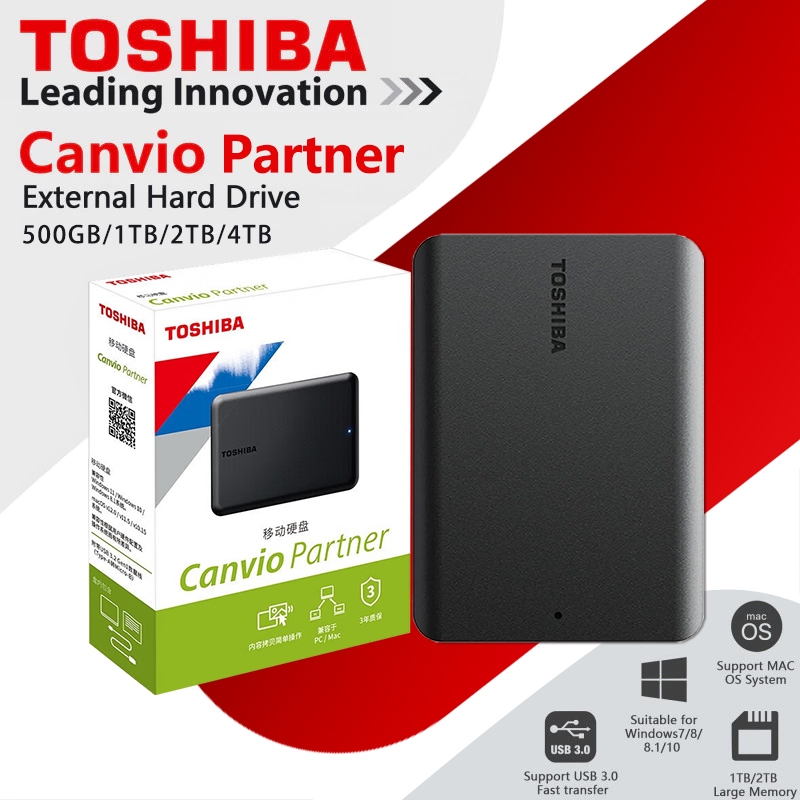 Toshiba Canvio Partner Hardisk EXTERNAL / HDD External USB 3.0 Portable Hard Disk External Hard Driv