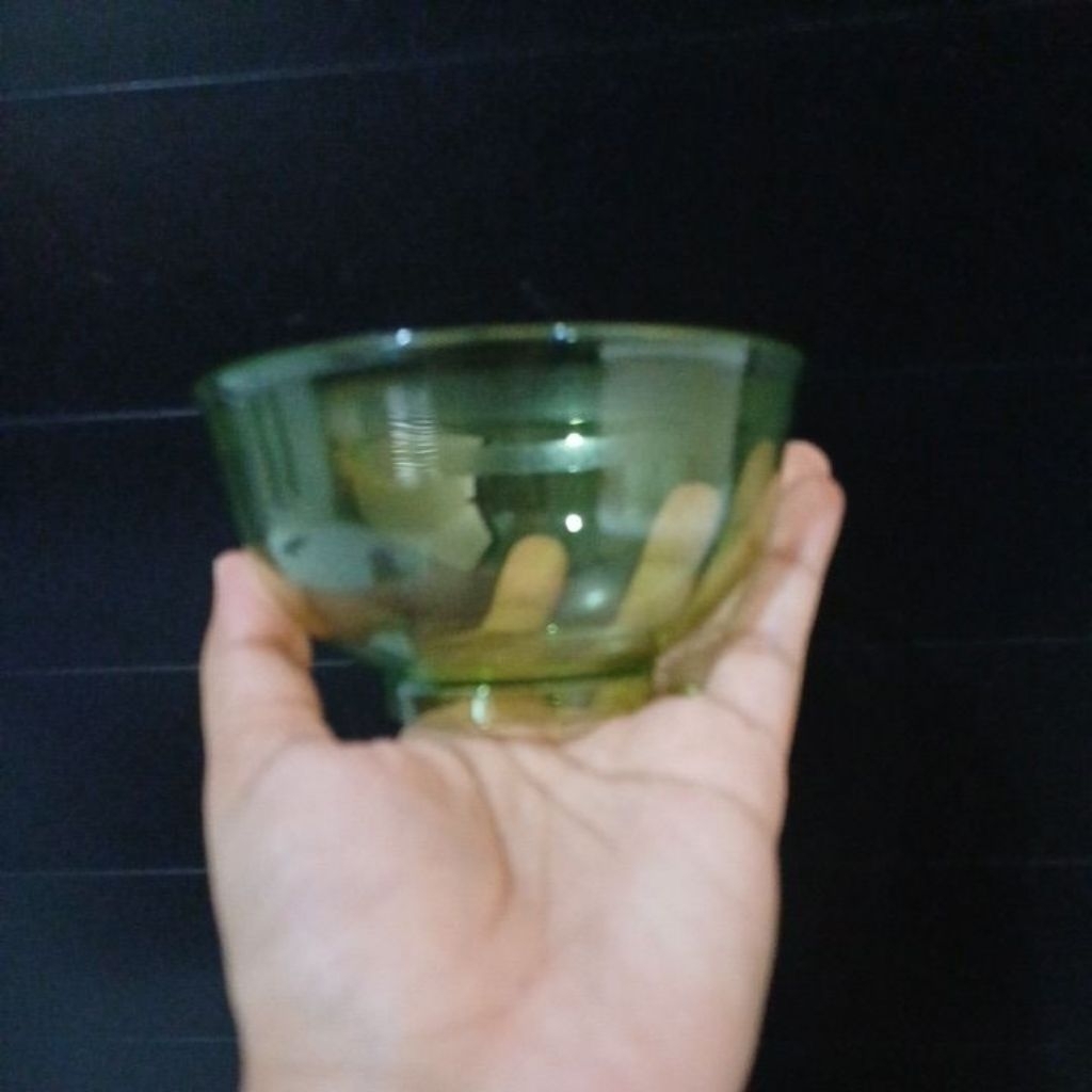 tupperware crsytal bowl mangkok hijau