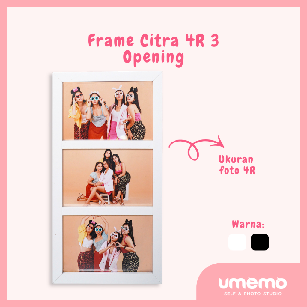 Frame Foto Kolase 3 Foto 4R Frame Foto Minimalis Wall Decor