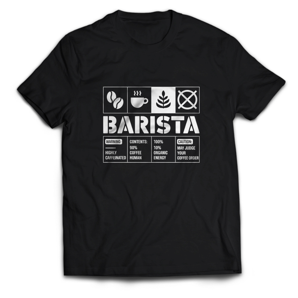 Kaos Pria BARISTA Coffee Dewasa Baju Atasan Unisex PakeKaos
