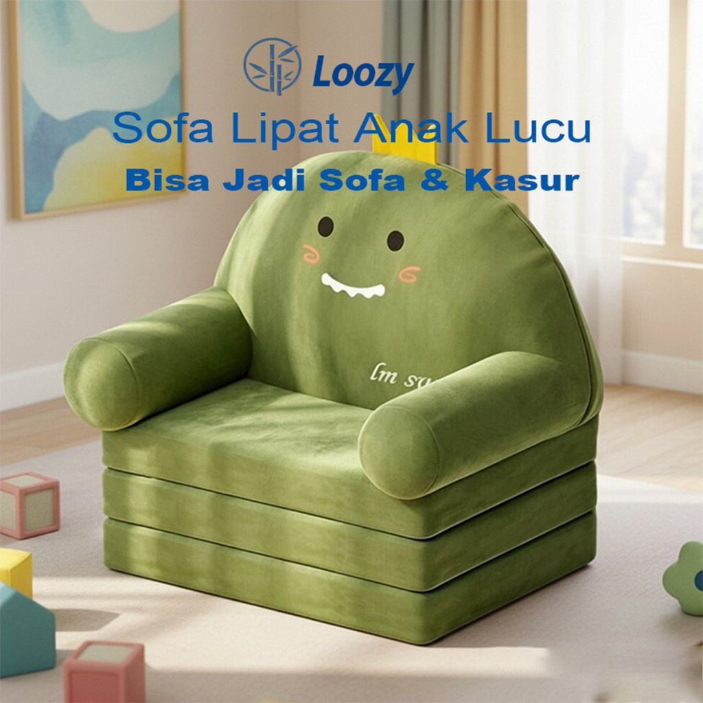 Sofa Lipat Anak Lucu Motif Kartun Sofa Santai Multifungsi Bisa Jadi Kasur Tidur