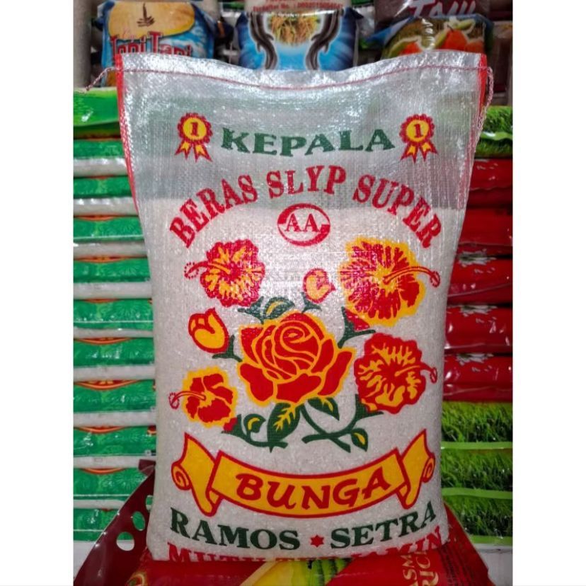Kepala Beras Slyp Super Bunga Ramos Mutu Terjamin 5kg/10kg