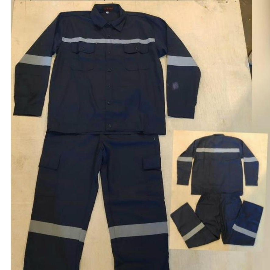 Wearpack Safety Setelan Baju Celana /Baju Celana Safety Proyek setelan Lengan Panjang/Baju celana sa