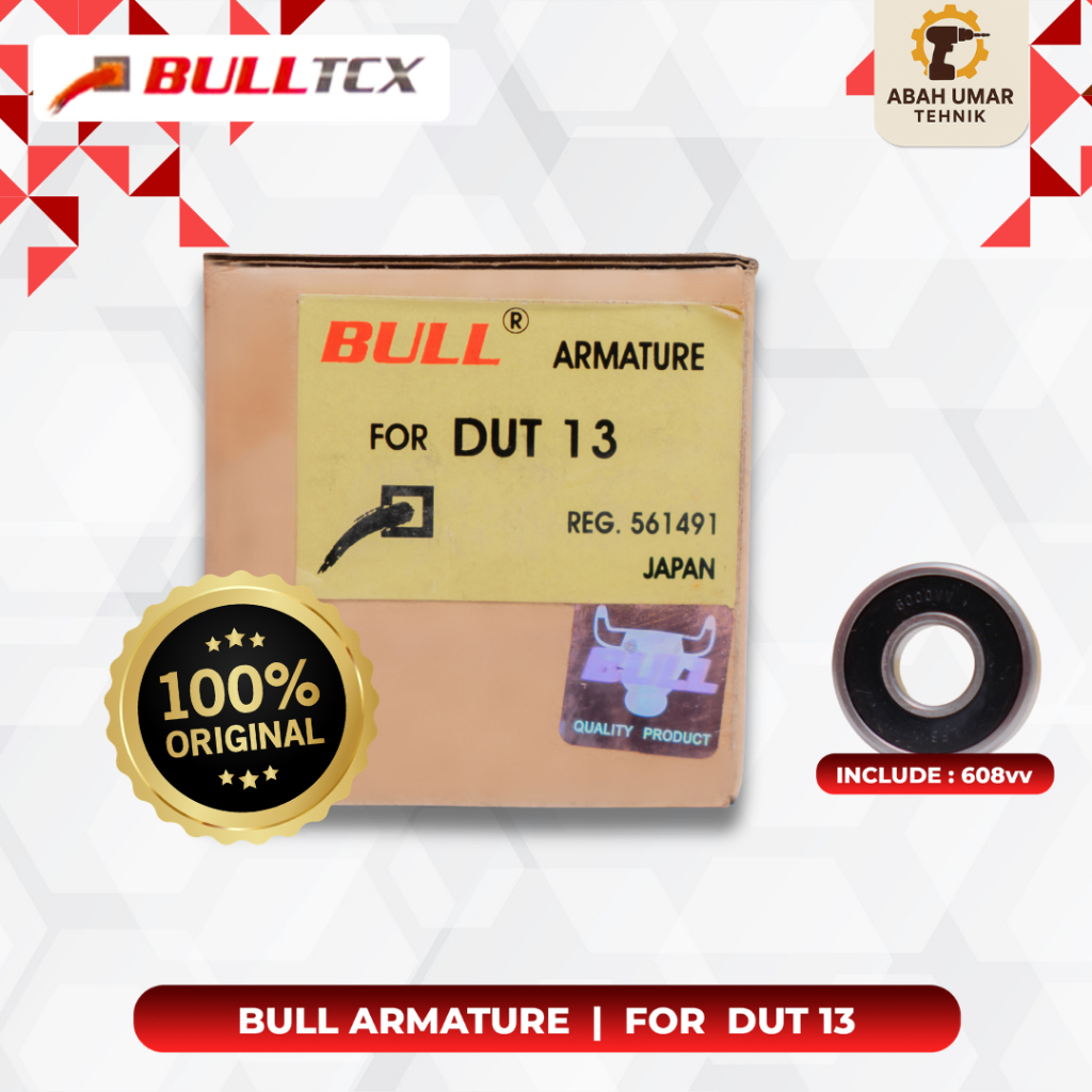 Armature Angker Mesin Bor 13mm Hitachi DUT 13 Bull Original Sparepart
