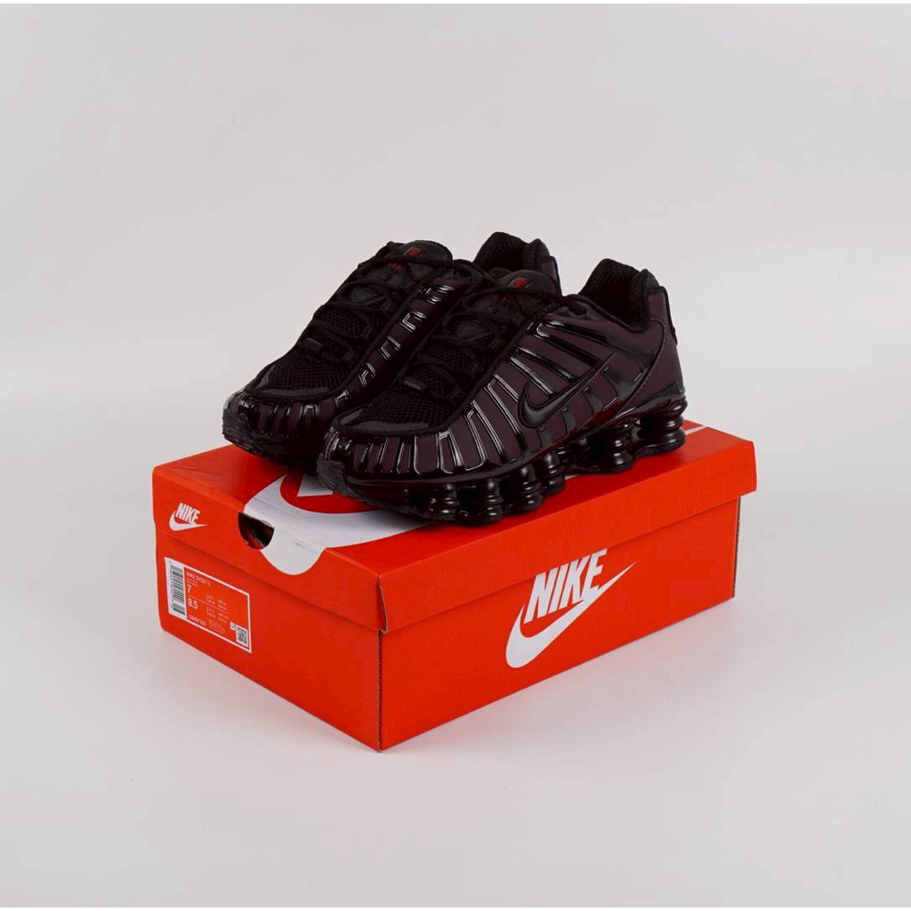 ( BDGSNKRS ) Sepatu Nike Shox TL Black Red